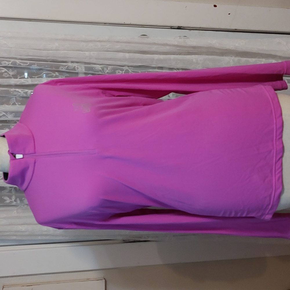 Women's Psycho Bunny sz Medium fuchsia pink long sleeve pullover